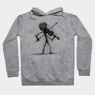 Stickman Playing Violin Hoodie